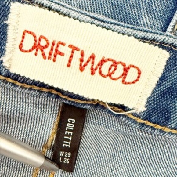 Driftwood Colette Diamond Embroidered Crop Jeans 29 - Picture 7 of 10